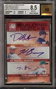 2011 Elite Building Blocks Signatures #8 Hultzen/Bradley/Anderson BGS 8.5 Auto10 - Foto 1 di 2