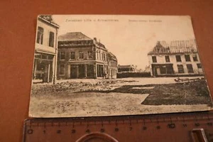 alte Feldpostkarte - Straße Ennetiéres - Stempel Bayr. Schallmesstrupp 12 1917 - Picture 1 of 2