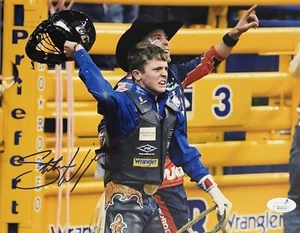 Stetson Wright Signed Autographed NFR Rodeo 8x10 Photo JSA COA 8 Time Champ - Picture 1 of 2