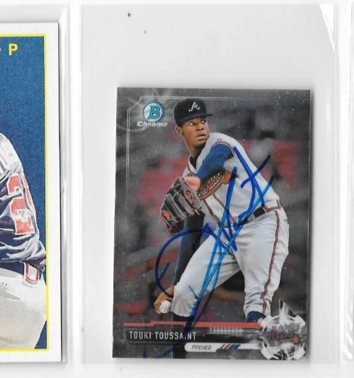 2017 Bowman Chrome MINI TOUKI TOUSSAINT RC AUTO Signed IP COA Braves - Image 1 of 1