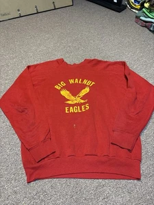 Vintage 1970s Big Walnut Eagles Red Graphic Crewneck Sweatshirt - Picture 1 of 11