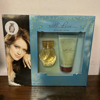 Hilary Duff WITH LOVE 2 Pcs Set Eau De Parfum .5 Oz. Body Lotion 1.7 NIB Sealed - Image 1 of 4