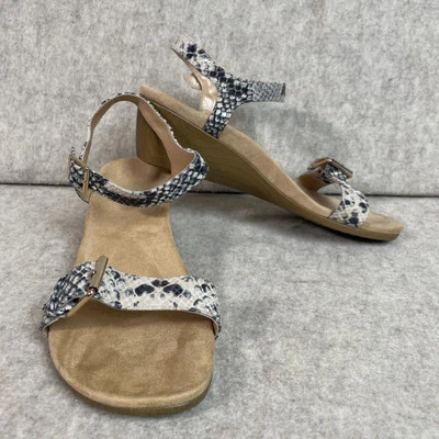 Vionic Nellie Ankle Strap Wedge Sandals Women Size EU 38 US 7 Snakeskin Print - Image 1 of 4