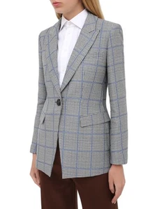 ARMANI Womens Gray Single Button Closure Lined Wear To Work Blazer Jacket 40 - Picture 1 of 6