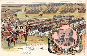 AK KÖNIGSHAUS DEUTSCHER KAISER MILITÄRPARADE 1903 - Bild 1 von 2