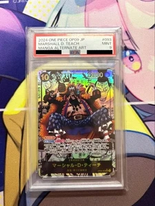 PSA 9 Marshall D Teach Manga Alt Art OP09-093 ONE PIECE Card Fumetto Giapponese MINT - Foto 1 di 2