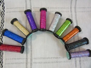 10 Kreinik Metallics Blending Filament Holographic Thread mixed color lot - Picture 1 of 9