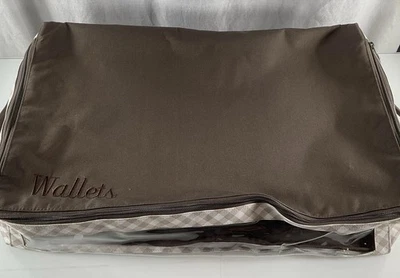 Thirty One Zip Top Storage Under Bed Organizer 21x14x5 Gingham See Thru Front - Image 1 of 4