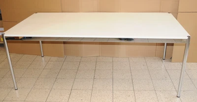 USM Haller Tisch Schreibtisch weiß lackiert  2m x 1m 200cm x 100cm - Bild 1 von 4