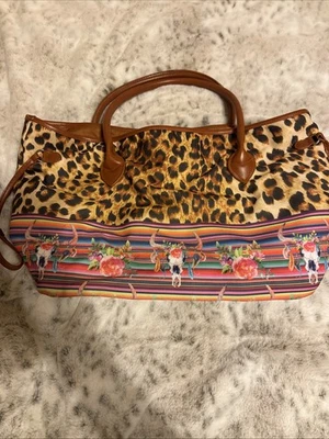 Large Cheetah and serape Print Tote - Image 1 of 4