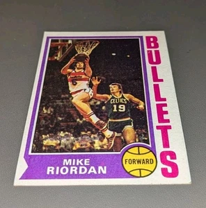 Tarjeta trasera firmada por Mike Riodan Baltimore Bullets 1974-75 Topps con nuestro certificado de autenticidad - Imagen 1 de 2