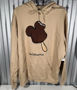2025 Disney Parks Mickey Mouse Eiscreme Hoodie braun Erwachsenengrößen neu mit Etikett! - Bild 1 von 4