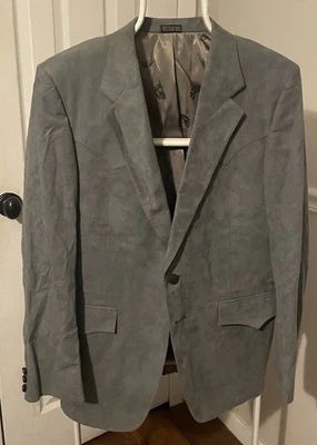 Avanti Christian Brooks Vintage Suede Jacket Mens 44 By Measure Missing 1 Button - Image 1 of 4