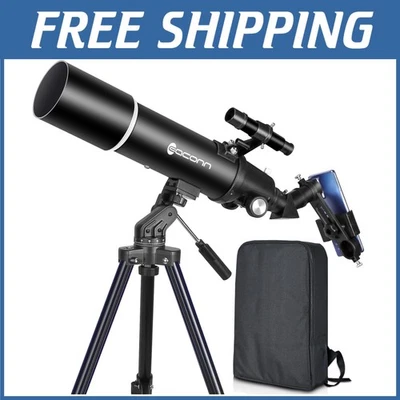 Easy-to-Use 80mm Astronomy Telescope with Mobile Adapter - Image 1 of 4