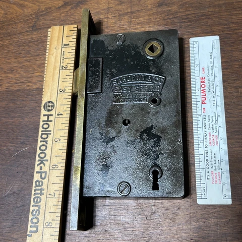 VINTAGE MORTISE DOOR LOCK SARGENT AND COMPANY EASY SPRING Pat’d. Sept. 15, 1908 Cover