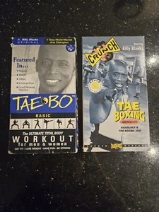 Tae Bo Basic Workout & Tae Boxing Crunch VHS Videos Billy Blanks Ultimate Total - Picture 1 of 3