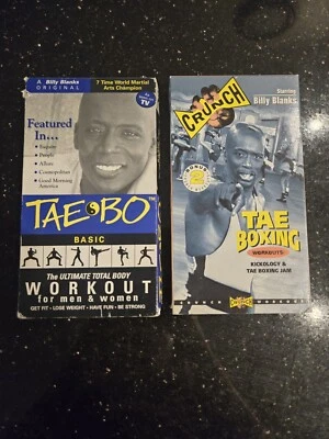Tae Bo Basic Workout & Tae Boxing Crunch VHS Videos Billy Blanks Ultimate Total  - Image 1 of 3