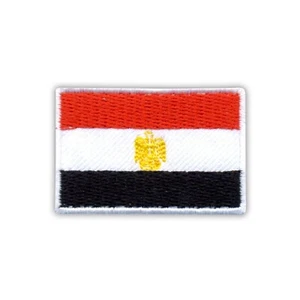 Flagge Ägypten in weißem Rahmen Aufnäher/Abzeichen bestickt - Bild 1 von 1