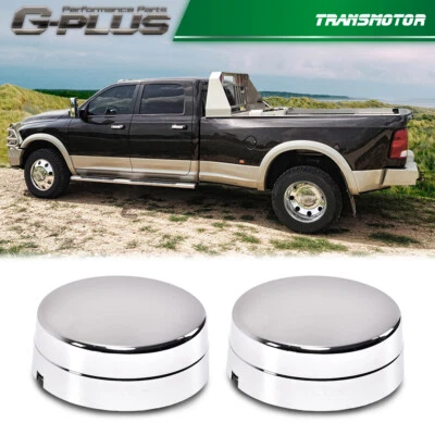 2X Tapacubos centrales plateados rueda trasera aptos para 03-17 Dodge Ram 3500 1 tonelada doble Foto 1 de 4