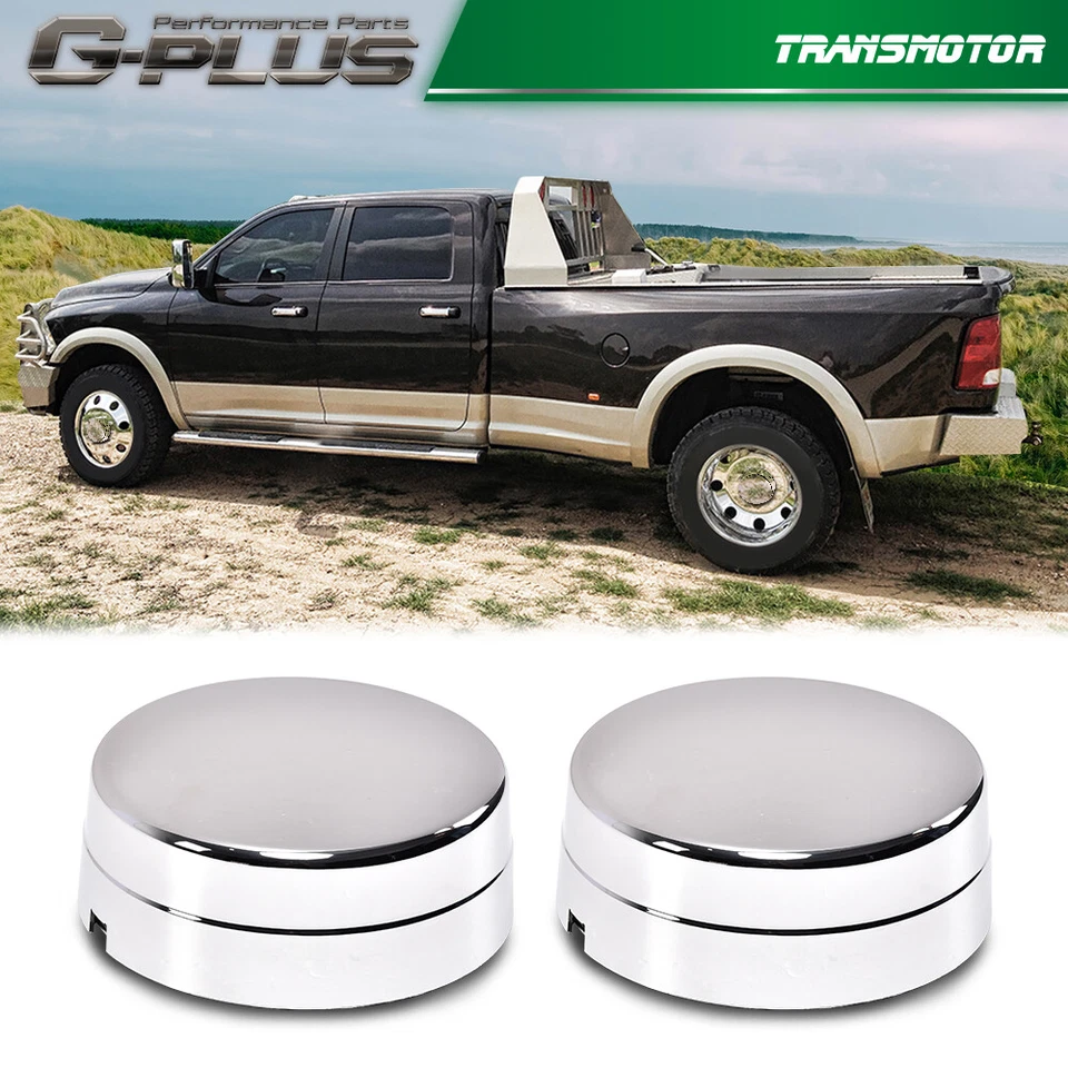 2X Tapacubos centrales plateados rueda trasera aptos para 03-17 Dodge Ram 3500 1 tonelada doble Foto 1 de 4