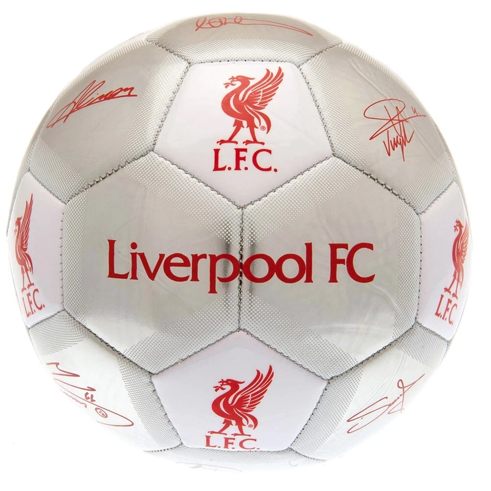 Liverpool FC Official Signature Football Silber - Größe 5 LFC Geschenk