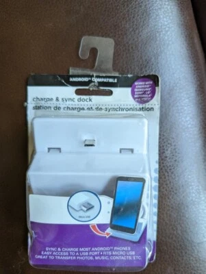 Charge & Sync Dock: android, Samsung, Sony, LG, Motorola, phones, fit Micro USB - Image 1 of 3