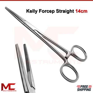 Kelly Forceps Hemostatic Medical Serrated Surgical Locking Plier Veterinary - Picture 1 of 3