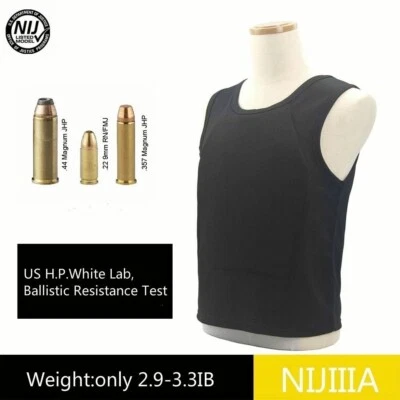 NEWTECH Bulletproof Vest IIIA Level Anti-Bullet Armor Vest Carrier With Plates XL