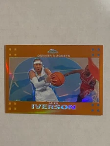 2007-08 Topps Chrome Allen Iverson ORANGE REFRACTOR #33 *MINT* 028/199 RARE HOF - Picture 1 of 3