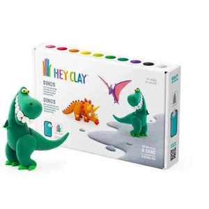 Hey Clay Dinos Set - Air Dry Clay 6 Cans - New In Box - Picture 1 of 1