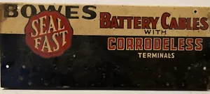 BOWES Seal Fast Battery Cables Gas Oil Display Rack Sign Dayton Ohio Fogarty - Picture 1 of 13