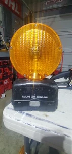 Vintage Empco-Lite Bernstein Barrikade Bau Verkehr Warnung Blinklicht  - Bild 1 von 4