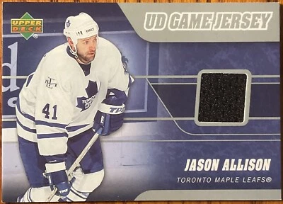 2006-07 Upper Deck UD Game Jersey Jason Allison #J-AL Toronto Maple Leafs - Image 1 of 2