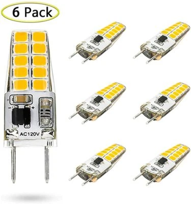 G8 LED Bulb Mini T4 JCD Type 120V 3W 3000K For Under Cabinet Lighting Puck Light - Image 1 of 4