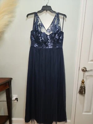 DAMAS talla grande azul formal  Foto 1 de 4