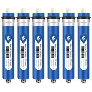 6 Pack 100/150 GPD RO Membrane Reverse Osmosis Purifier Water Filter Replacement - Picture 1 of 16