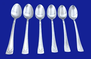 Cambridge DANA FROST Stainless Flatware -- Set of 6 Oval Soup Spoons - Picture 1 of 1