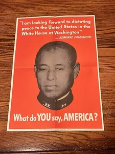 ¿QUÉ DICES AMÉRICA? PÓSTER PUBLICITARIO YAMAMOTO SEGUNDA GUERRA MUNDIAL - Imagen 1 de 9