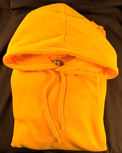 VETEMENTS Maglione cavaliere bianco felpa con cappuccio cotone poli pile taglia XXL nuovo