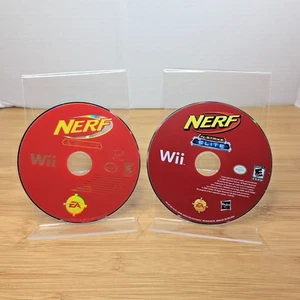  Lot of 2: Nerf N-Strike & Nerf N-Strike Elite Nintendo Wii Discs Only Tested  - Picture 1 of 2