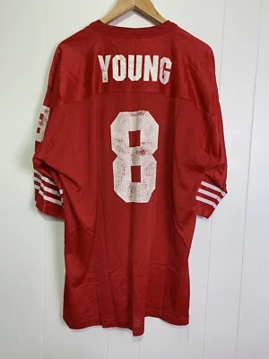 Camiseta Vintage Starter NFL 1995 Steve Young #8 San Francisco SF 49ers Tamanho 52 XL - Imagem 1 de 4