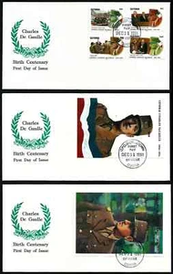GUYANA, SCOTT # 2508-2513, RARE & COMPLETE SET OF 3 FDC COVERS CHARLES DE GAULLE - Picture 1 of 4