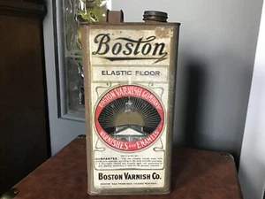 Boston elastic floor varnish / oil tin can - Picture 1 of 6