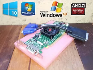 Windows 10 Dell Inspiron 530s 531s 537s 620s 660s Dual Monitor VGA Video Card - Picture 1 of 3