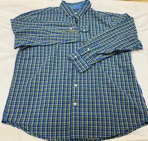 Camisa a Cuadros Multicolor Chaps Easy Care Para Hombre XL/TG/EG Manga Larga Con Botones - Imagen 1 de 12