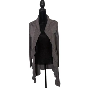 Kinross Cashmere Open Front Cardigan Sweater Ruffles Womens XS Cozy Quiet Luxury - Bild 1 von 9