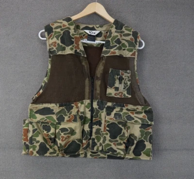Vintage 10x Shooting Vest Mens Large Mesh Utility Cargo Pockets Hunting USA - Image 1 of 4