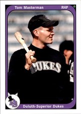 2002 Duluth-Superior Dukes Warning Track #9 Tom Masterman Madison Ohio OH Card