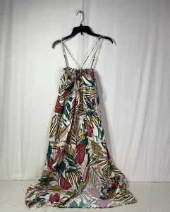 NWT GILLI Women's Island Oasis Tropical Floral Midi Dress - Size L - Picture 1 of 4