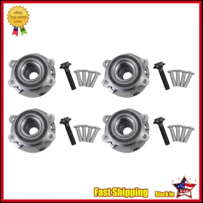 4x Front & Rear Wheel Hub Bearing Kit For Audi A4 A6 A8 Q5 S6 S7 B8 4G 2009-2018 - Image 1 of 4